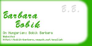 barbara bobik business card